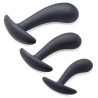Master Series Pack de 3 plugs Trainer Silicone Dark Delights Noirs